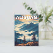 Alishan Taiwan Reise Postkarte (Stehend Vorderseite)
