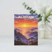 Alishan Taiwan Sunrise Postkarte (Stehend Vorderseite)
