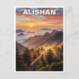 Alishan Taiwan Travel Postkarte