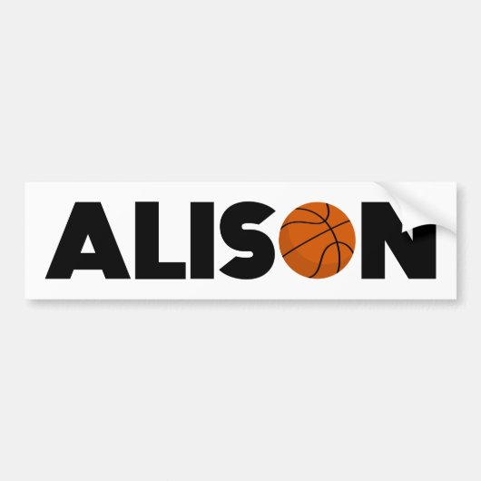 Alison Basketball Autoaufkleber (Vorne)