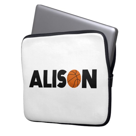 Alison Basketball Laptopschutzhülle (Vorderseite Links)