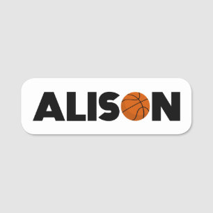 Alison Basketball Name Tag Namensschild