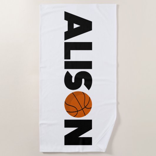 Alison Basketball Strandtuch (Vorderseite)