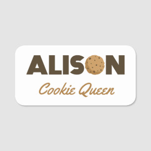 Alison Cookie Queen Namensschild