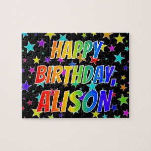 "ALISON" First Name, Fun "HAPPY BIRTHDAY" Puzzle