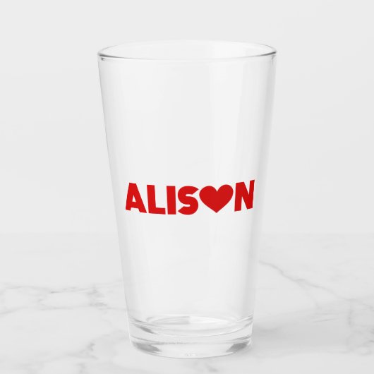 Alison Liebe Glas (Vorderseite)
