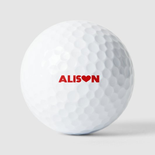 Alison Liebe Golfball (Vorderseite)