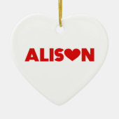 Alison Liebe Keramik Ornament (Vorne)