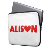 Alison Liebe Laptopschutzhülle (Vorderseite Links)