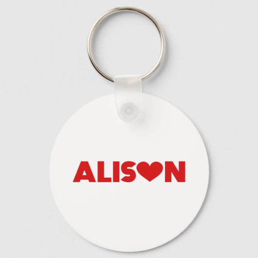 Alison Liebe Schlüsselanhänger (Vorderseite)
