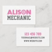 Alison Mechanic Business Card Visitenkarte (Vorne/Hinten)