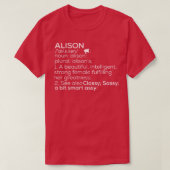 Alison Name Alison Definition Alison Weibliche Nam T-Shirt (Design vorne)