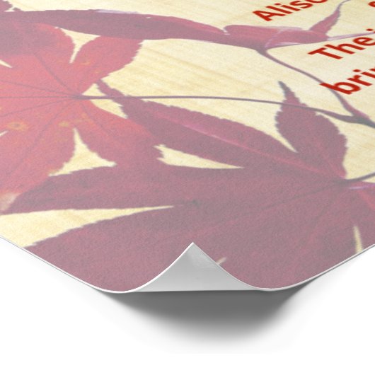 "Alison" Name Gedicht Poster (Ecke)