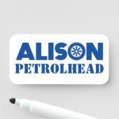 Alison Petrol Head Namensschild (Beispiel)
