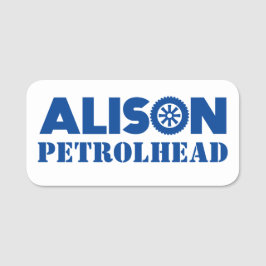 Alison Petrol Head Namensschild