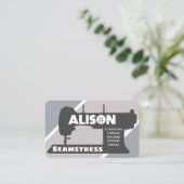 Alison Seamstress Business Card Visitenkarte (Stehend Vorderseite)