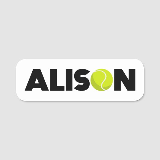 Alison Tennis Namensschild (Vorderseite)