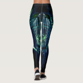 Alistra Cyber Punk Neon Rave Synth Green Leggings (Rückseite)