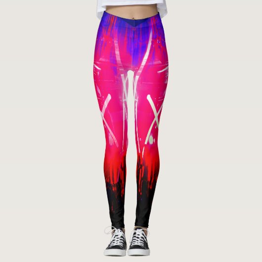 Alistra Electronic Cyber Punk Neon Rave Leggings (Vorderseite)