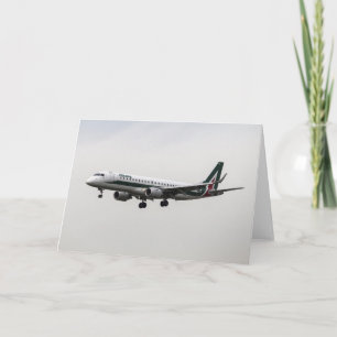 Alitalia Embraer 190 Feiertagskarte