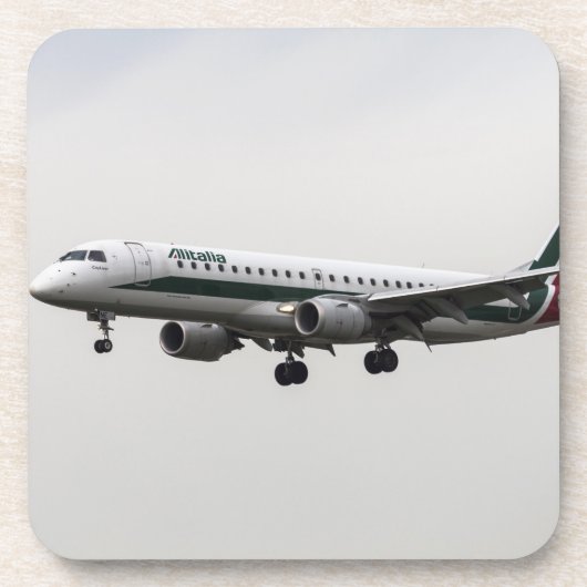 Alitalia Embraer 190 Getränkeuntersetzer (Vorderseite)