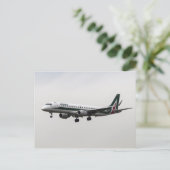 Alitalia Embraer 190 Postkarte (Stehend Vorderseite)