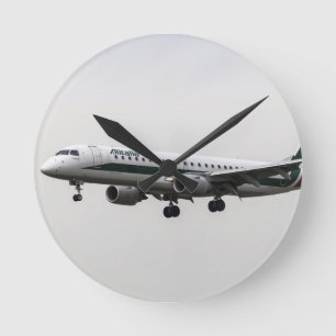 Alitalia Embraer 190 Runde Wanduhr