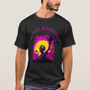 Alive Enough - Vintages Zombie Hand Grafik-T-Shirt T-Shirt