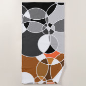 Alive Gray Geometric Overlapped Circles Strandtuch (Vorderseite)