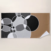 Alive Gray Geometric Overlapped Circles Strandtuch (Vorderseite)