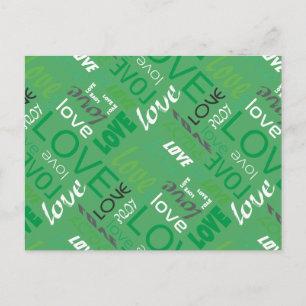 Alive Green Gallery Liebe Words Art Postkarte