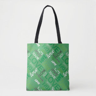 Alive Green Gallery Liebe Words Art Tasche