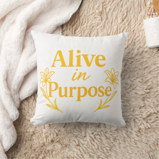 Alive in Purpose Easter 2026 Throw Pillow Kissen