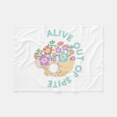 Alive Out Of Ste Skull Quote  Fleecedecke (Vorderseite (Horizontal))
