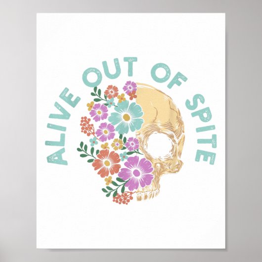 Alive Out Of Ste Skull Quote  Poster (Vorne)