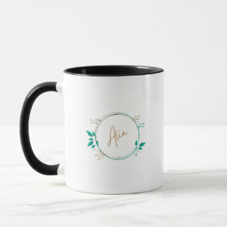 Aliya Logo Design - Elegantes Circle Emblem für di Tasse