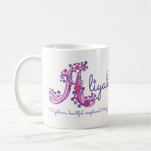 Aliyah dekorative A Monogramm-Tasse Kaffeetasse
