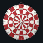Alizarin Crimson and White Dartscheibe<br><div class="desc">Alizarin Crimson und White Dart Board</div>