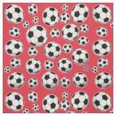 Alizarin-Hochrot-Fußball-Muster Stoff (Muster)