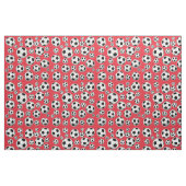 Alizarin-Hochrot-Fußball-Muster Stoff (Fat Quarter (45,7 x 55,9 cm))