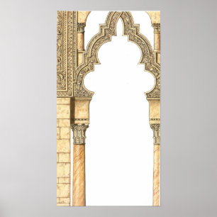 Aljaferia. Islamischer Palast. Bögen. Zaragoza Poster