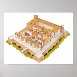 Aljaferia. Zaragoza Spanien. Islamischer Palast Poster