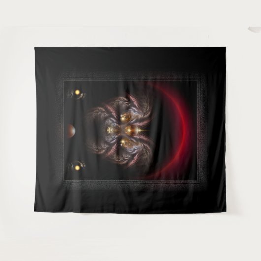 Alkarian Poodle Fantasy Fraktal Portrait Wandteppich (Vorderseite (Horizontal))