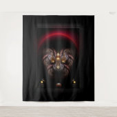 Alkarian Poodle Fantasy Fraktal Portrait Wandteppich (Vorderseite)