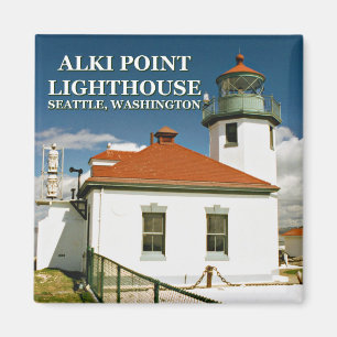 Alki Point Lighthouse, Seattle Washington Magnet
