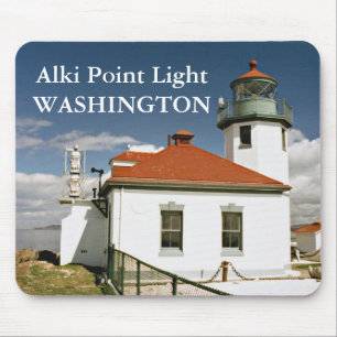 Alki Point Lighthouse, Seattle Washington Mousepad