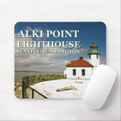 Alki Point Lighthouse, Seattle Washington Mousepad (Mit Mouse)