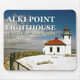 Alki Point Lighthouse, Seattle Washington Mousepad