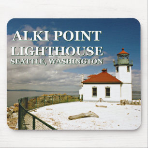 Alki Point Lighthouse, Seattle Washington Mousepad