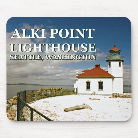 Alki Point Lighthouse, Seattle Washington Mousepad (Vorne)